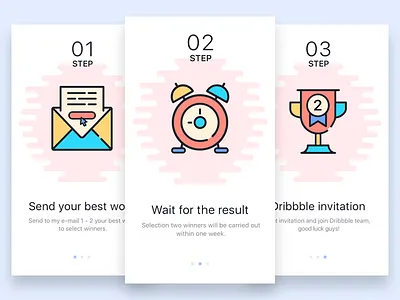 2 Dribbble Invites clean design dribbble flat illustration invitations invites odessa ui ukraine ux