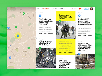 Redesign web platform Liveuamap application design icon interface maps prototype site startup ui user experience ux web