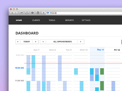 Dashboard Calendar agenda appointment booking calendar dashboard interface management scheduling ui web