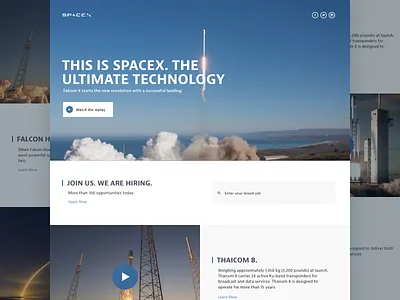 SpaceX | Redesign + Freebie concept free freebie freebies landing nasa redesign sketch spacex web website