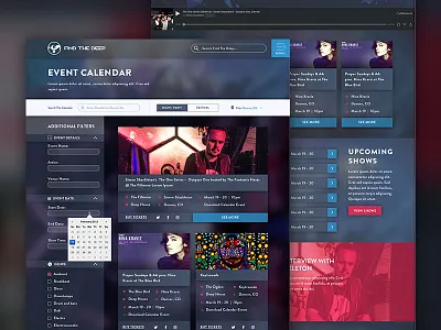 Find The Deep Designs calendar deep electronic events festival find house music shows the website