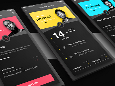 RemQIU - Music Events iOS buy tickets event ios mobile app design music events ticket ui design user interface
