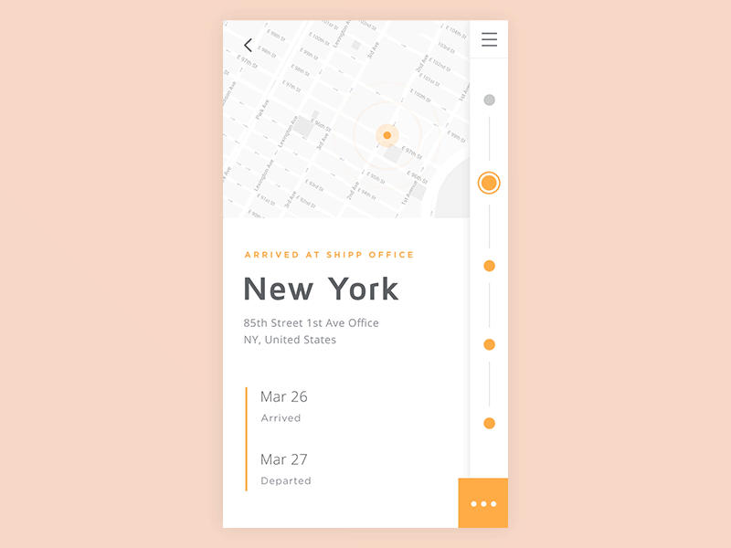 Shipp Add Interaction animation bounce courier interaction ios iphone logistic map shipping track ui ux
