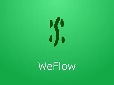 WeFlow App Logo Design app f2e logo oracle. water web weflow workflow