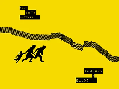 AIGA - Get Out The Vote - Your Vote Matters... aiga america arizona border graphic design illustration layout poster vector vote