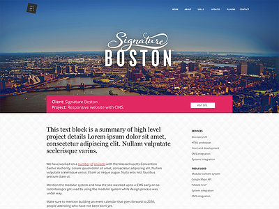 Work Detail case study portfolio