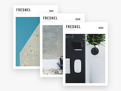 Fresnel Magazine Covers card clean direction editorial imagery layout magazine minimal photo photography