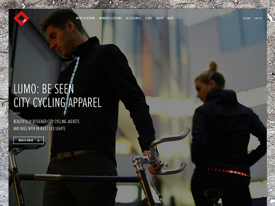 Lumo Homepage brand clean commerce cycling fashion full width homepage minimal shopify simple store web