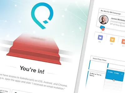 Access Granted Email access granted crm dreamforce email illustration inbox invitation layout red carpet salesforceiq