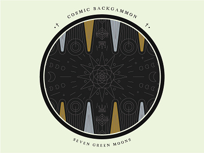Laser cut cosmic backgammon board backgammon boardgame game illustration laser lasercut