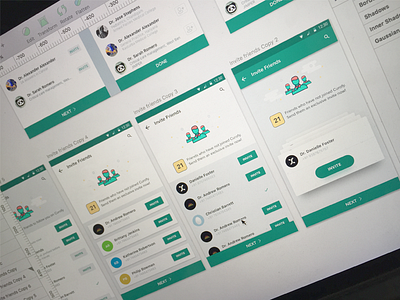 Invite Friends android doctor invite invite friends medical share ui