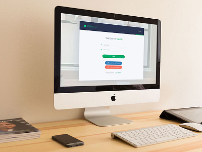 Web App for Educational Startup: Login Screen clean education login minimal start up ui design web app welcome