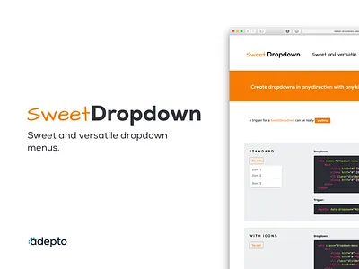 SweetDropdown - jQuery Library adepto code dropdown jquery landing library plugin sweet webpage website