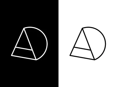 AD Logo black bnw logo minimalism white