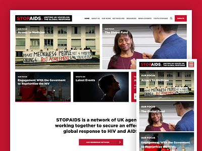 Website Redesign aids blue and yellow design clean design desktop hands up hiv mobile ui ux website