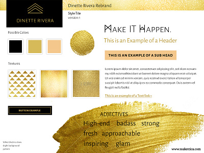 Dinette Rivera Style Tile logo design mood board style tile