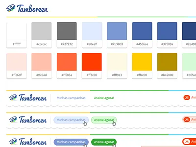 Tamboreen Style Guide application facebook guide style ui ux
