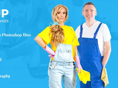 CleanUp - Professional Cleaning Services PSD Template clean cleaning professional service services shop