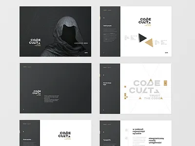 CodeCult Identity black brandbook code cult dark logo logo manual magic mystic