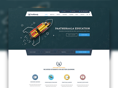 Paathshaala - Education & Courses Template academic academy education course educational event learning online education online training study teacher teaching university