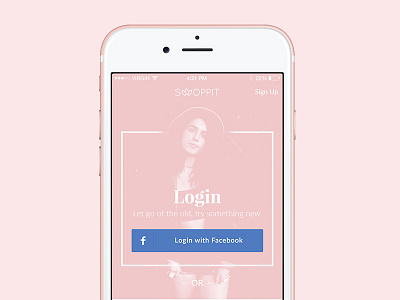 Swoppit - Login Screen ecommerce exchange girls ios kb login shopping swap teens ui ux usa