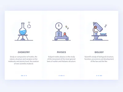 Science Departments app data icon illustration ios iphone ui