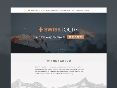 Swiss Tours | Website branding complimentary colors layout switzerland travel user interface ux web design