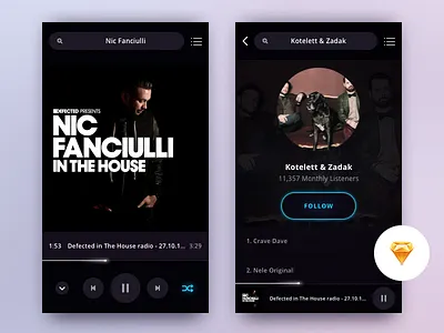 Music Player | FREEBIE app audio free freebie gleb ios mobile music player rebound sketch ui