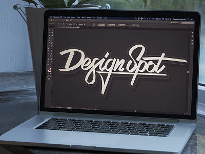 Lettering "Design Spot" art calligraphic design design spot epam letter lettering minsk minsk epam vector