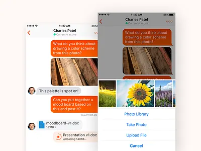 Jive Chime: File Sharing attachments box chat download dropbox file sharing files icons im messaging preview upload