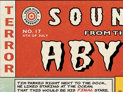 Sounds From The Abyss blerc flyer illustration octopus poster summer volkswagen