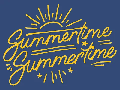 Matt Nathanson / Summertime Koozie - Side 1 hand lettering koozie matt nathanson merch music summer summertime