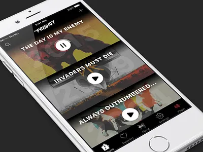 The Music App for the Prodigy's Fans album app concept fan group ios iphone music player prodigy song
