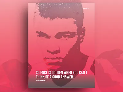 Tribute to Muhammad Ali ali behance color gradient greatest muhammad muhammadali poster ripi tribute tumblr
