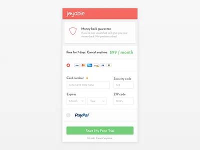 Joyable Checkout Mobile checkout credit card form iphone 6 joyable mobile