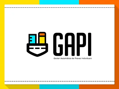 GAPI Logo branding education flat guide identity logo