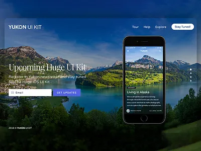 Yukon UI Kit Slider app blog ios nature slider ui kit ux yukon