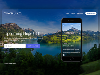 Yukon UI Kit Slider app blog ios nature slider ui kit ux yukon