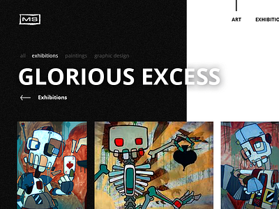 Art Gallery art artist blog gallery graffiti illustration landing online personal portfolio