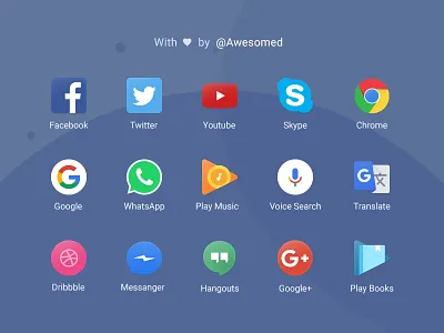 Free App Icons set by Awesomed app icons free freebies icons material design material icons