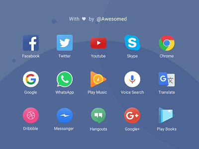 Free App Icons set by Awesomed app icons free freebies icons material design material icons