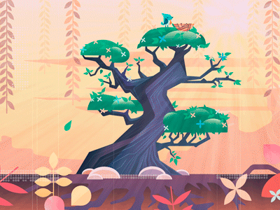 Breeze bird breez jungle leafs light motion nature nest particles sun tree woods