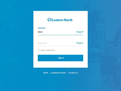 Login Screen bank banking error field finance fintech form login sign in ui ux web
