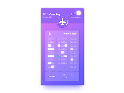 #Mobile Check-in#Daily UI check in mobile plane ui