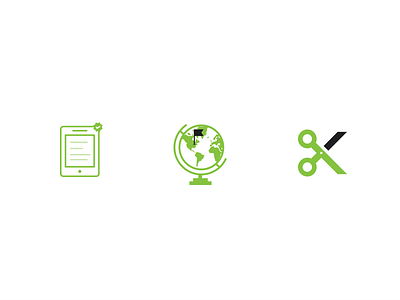 Icons cell phone green icons icon scissors world