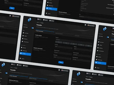 Decircles - Transfer Form (Dark Mode) dark dark mode finance financial form product design transfer uidesign uiux web design