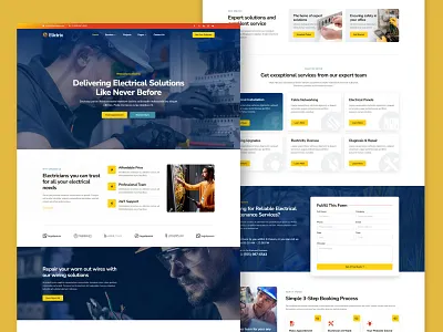 Electrician & Electrical Services Elementor Template Kit electric electrical electrician electronic elementor engineering graphic design handyman home installation maintenance mechanic panel renovation repair service technician template kit ui web design