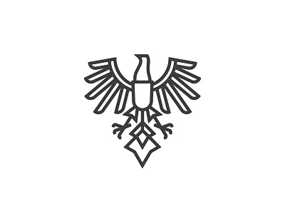 Phoenix Eagle bird eagle feathers germany logo mark outlines phoenix thick lines