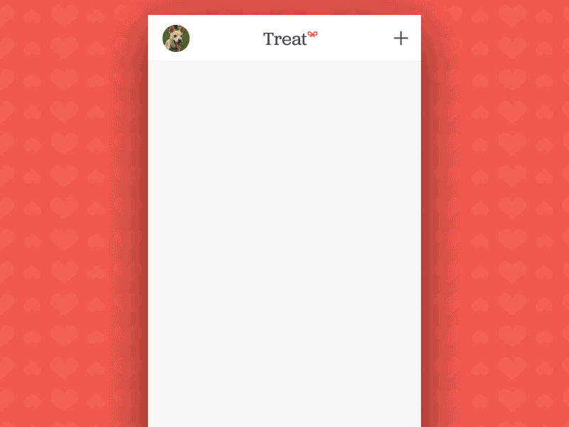 Treatbot Chat Booking Flow animation bot cards chat ecommerce ios minimal prototype treat ui ux