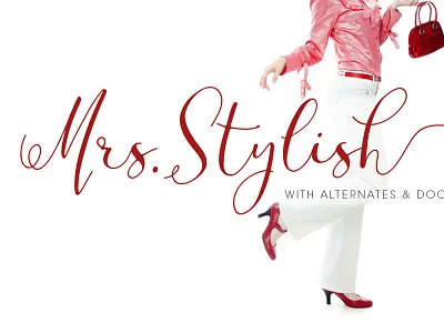 Mrs Stylish Font & Art Work blogger branding calligraphy font invitation lettering logo scrapbook script typeface typography wedding